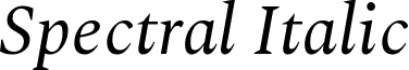 Spectral Italic font - Spectral-Italic.ttf