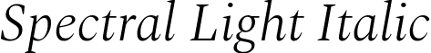 Spectral Light Italic font - Spectral-LightItalic.ttf