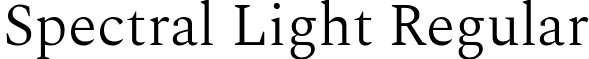 Spectral Light Regular font - Spectral-Light.ttf