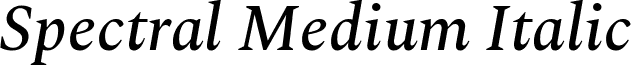 Spectral Medium Italic font - Spectral-MediumItalic.ttf