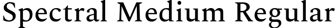 Spectral Medium Regular font - Spectral-Medium.ttf