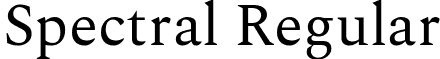 Spectral Regular font - Spectral-Regular.ttf