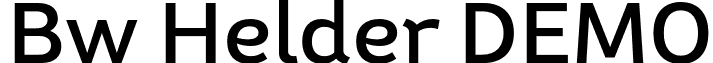 Bw Helder DEMO font - BwHelderDEMO-W3Medium.otf