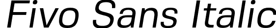 Fivo Sans Italic font - FivoSans-Oblique.otf