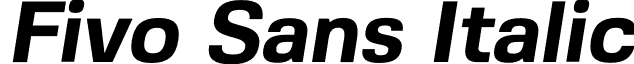 Fivo Sans Italic font - FivoSans-Bold-Oblique.otf