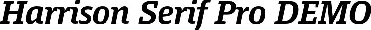 Harrison Serif Pro DEMO font - HarrisonSerifProDEMO-BoldItalic.otf