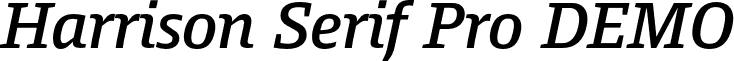 Harrison Serif Pro DEMO font - HarrisonSerifProDEMO-MediumItalic.otf