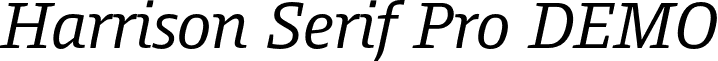 Harrison Serif Pro DEMO font - HarrisonSerifProDEMO-RegularItalic.otf
