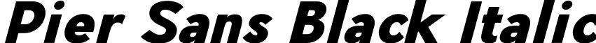 Pier Sans Black Italic font - PierSans-BlackItalic.otf
