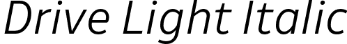 Drive Light Italic font - Drive-LightItalic.otf