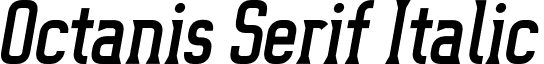 Octanis Serif Italic font - Octanis-SerifItalic.otf