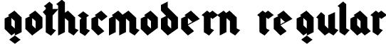 gothicmodern Regular font - gothic_modern.otf