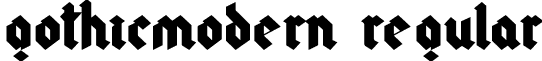 gothicmodern Regular font - gothic_modern.ttf