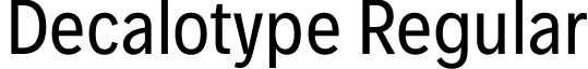 Decalotype Regular font - Decalotype-Regular.otf