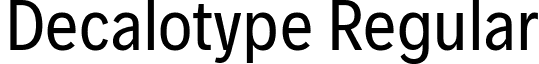 Decalotype Regular font - Decalotype-Regular.ttf