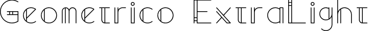Geometrico ExtraLight font - Geometrico.otf