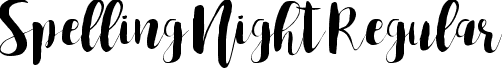Spelling Night Regular font - SpellingNight.ttf