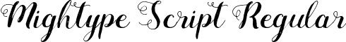 Mightype Script Regular font - Mightype Script.otf
