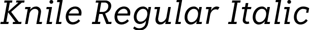 Knile Regular Italic font - Knile-RegularItalic.otf