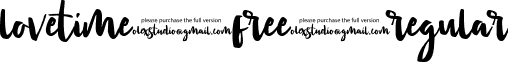 Lovetime FREE Regular font - Love time FREE.ttf
