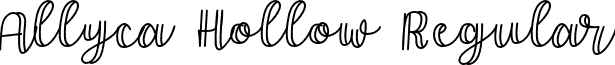 Allyca Hollow Regular font - Allyca hollow Personal Use.otf
