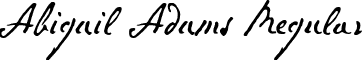 Abigail Adams Regular font - AbigailAdams.ttf