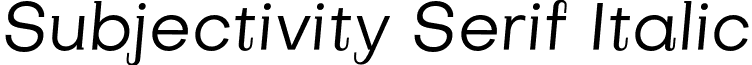 Subjectivity Serif Italic font - subjectivity.serif-slanted.otf