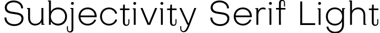 Subjectivity Serif Light font - subjectivity.serif-light.otf