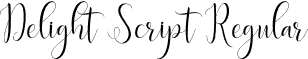 Delight Script Regular font - Delight Script.otf