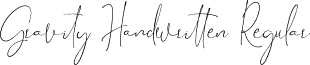 Gravity Handwritten Regular font - Gravity Handwritten.ttf