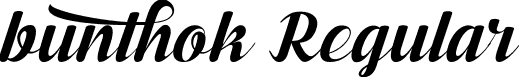 bunthok Regular font - bunthak.ttf