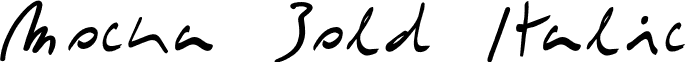 Mocka Bold Italic font - Mocka-BoldItalic.otf