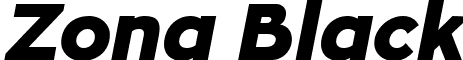 Zona Black font - Zona Black Italic.ttf