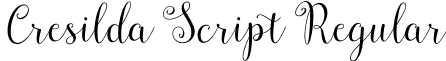 Cresilda Script Regular font - Cresilda Script.otf