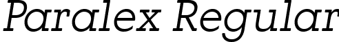 Paralex Regular font - Paralex Light Italic.ttf