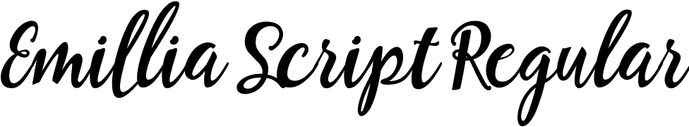 Emillia Script Regular font - Emillia.ttf