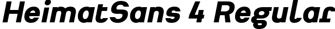 HeimatSans 4 Regular font - Heimat Sans ExtraBold Italic.ttf