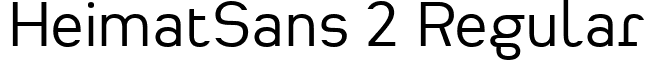 HeimatSans 2 Regular font - Heimat Sans.ttf