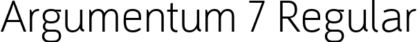 Argumentum 7 Regular font - Argumentum UltraLight.ttf