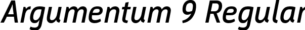 Argumentum 9 Regular font - Argumentum Italic.ttf