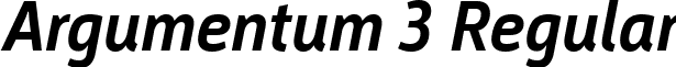 Argumentum 3 Regular font - Argumentum Medium Italic.ttf