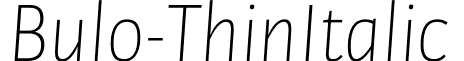 Bulo-ThinItalic & font - Bulo Thin Italic.otf