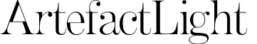 ArtefactLight & font - Artefact Light.otf