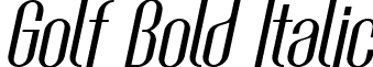 Golf Bold Italic font - Golf BoldItalic.ttf