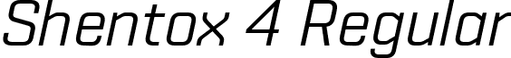 Shentox 4 Regular font - Shentox Italic.ttf