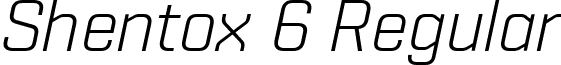 Shentox 6 Regular font - Shentox Light Italic.ttf