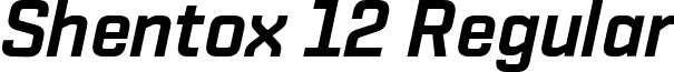 Shentox 12 Regular font - Shentox SemiBold Italic.ttf