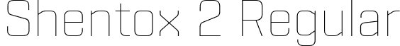 Shentox 2 Regular font - Shentox Thin.ttf
