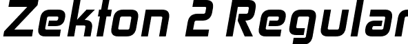 Zekton 2 Regular font - Zekton Heavy Italic.ttf