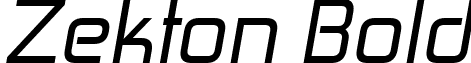 Zekton Bold font - Zekton Italic.ttf